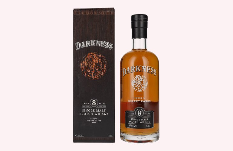 Darkness! 8 Years Old Single Malt Scotch Whisky SHERRY CASKS 47,8% Vol. 0,7l in geschenkverpakking