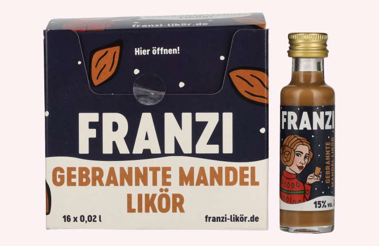 Franzi Gebrannte Mandel Likör 15% Vol. 16x0,02l