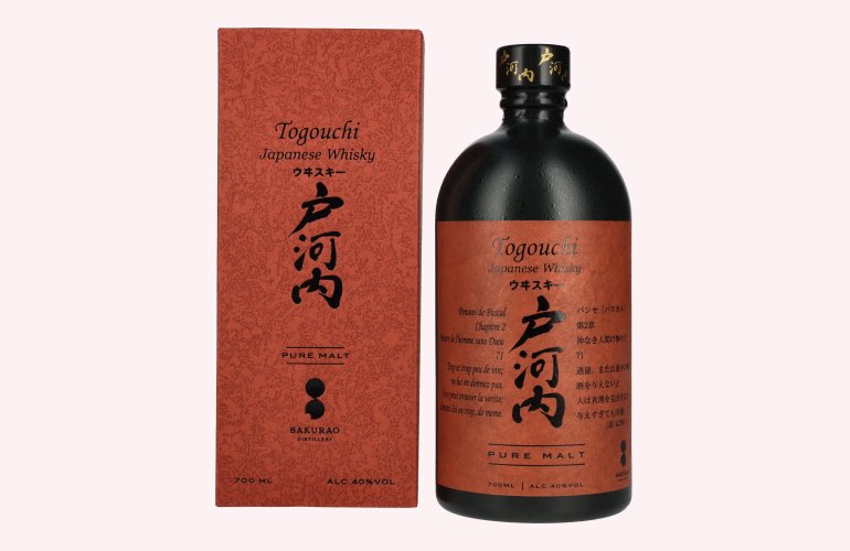 Togouchi PURE MALT Japanese Whisky 40% Vol. 0,7l in geschenkverpakking