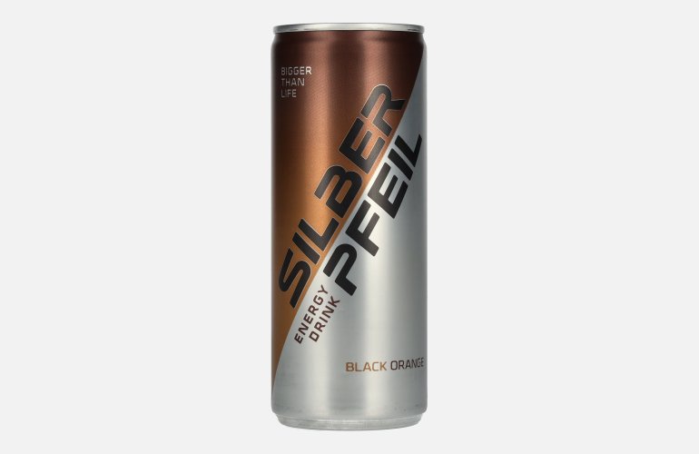 SILBERPFEIL Energy Drink BLACK ORANGE 0,25l Dose