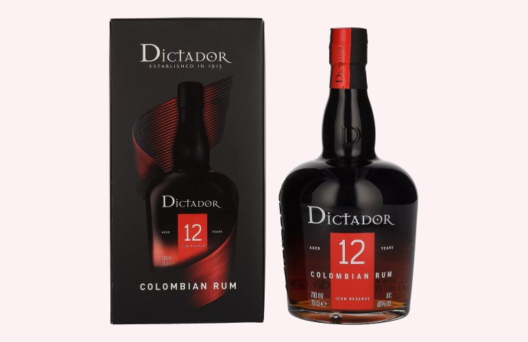 Dictador 12 Years Old ICON RESERVE Colombian Rum 40% Vol. 0,7l en boîte cadeau