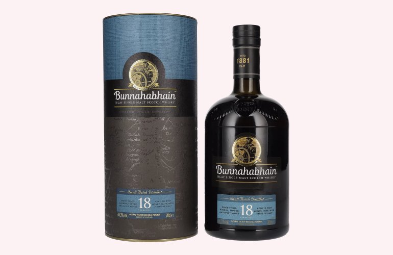 Bunnahabhain 18 Years Old Islay Single Malt Scotch Whisky 46,3% Vol. 0,7l en boîte cadeau