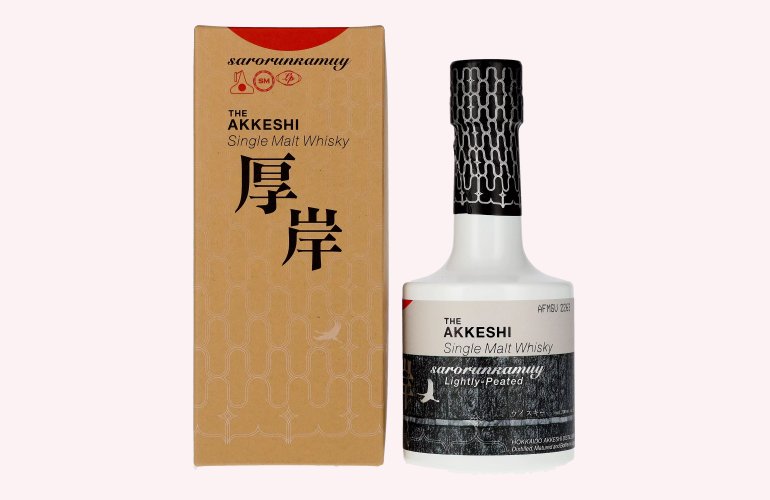 The AKKESHI Single Malt Spirit sarorunkamuy Lightly-Peated 55% Vol. 0,2l in geschenkverpakking