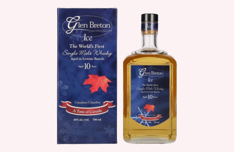 Glen Breton Ice 10 Years Old Aged in Icewine Barrels 40% Vol. 0,7l in geschenkverpakking