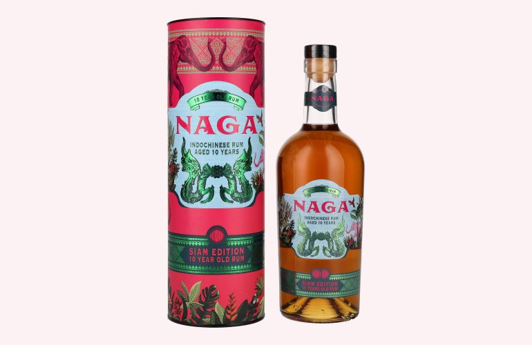 Naga 10 Years Old Asian Rum SIAM EDITION 40% Vol. 0,7l en boîte cadeau