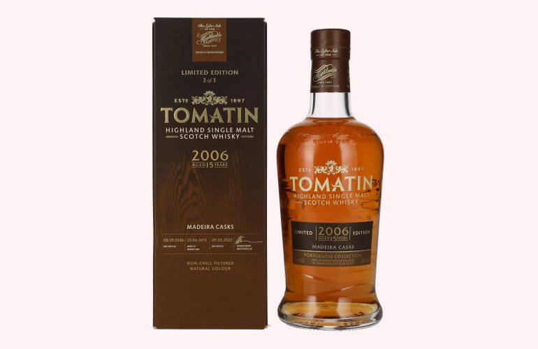 Tomatin 15 Years Old Portuguese Collection MADEIRA CASKS 2006 46% Vol. 0,7l en boîte cadeau