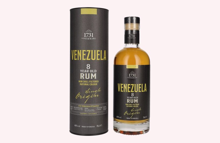 1731 Fine & Rare VENEZUELA 8 Years Old Single Origin Rum 46% Vol. 0,7l en boîte cadeau