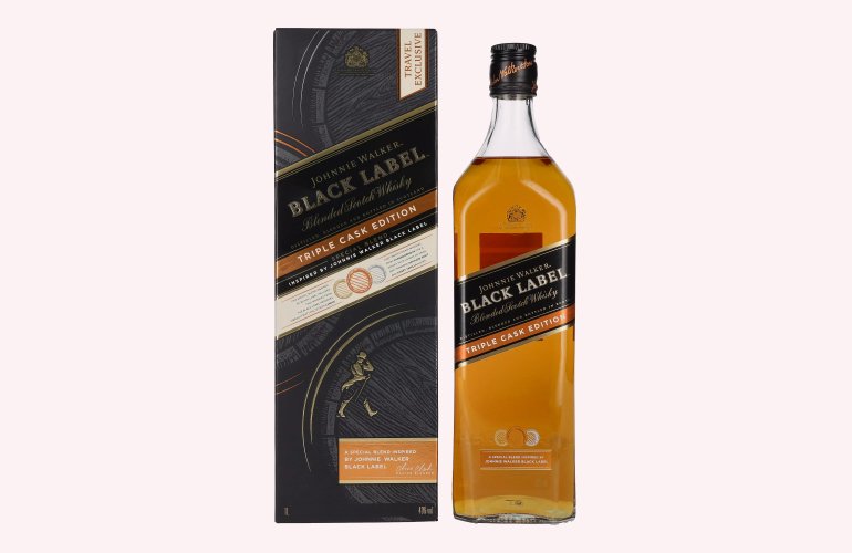 Johnnie Walker BLACK LABEL Blended Scotch Whisky TRIPLE CASK EDITION 40% Vol. 1l en boîte cadeau