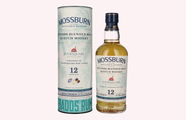 Mossburn FOURSQUARE 12 Years Old Rum Casks Whisky Batch Strength 57,7% Vol. 0,7l en boîte cadeau