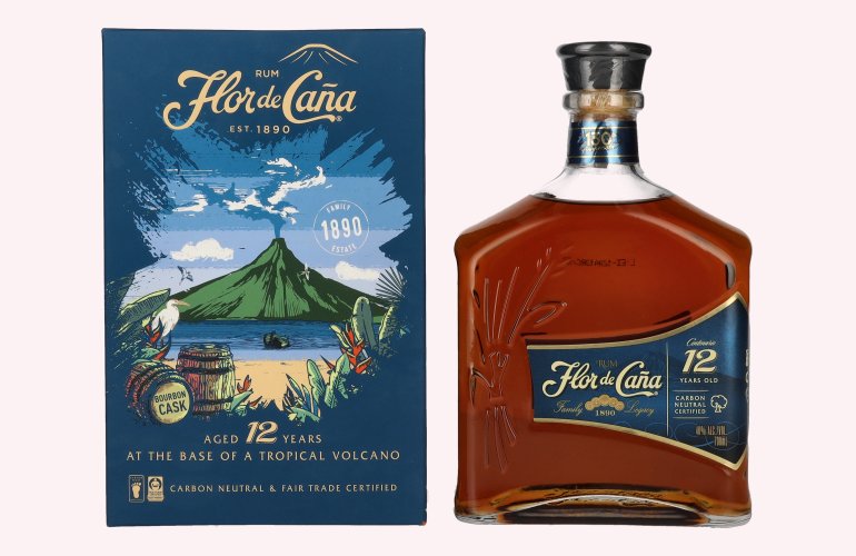 Flor de Caña Centenario 12 Years Old Rum 40% Vol. 0,7l en boîte cadeau