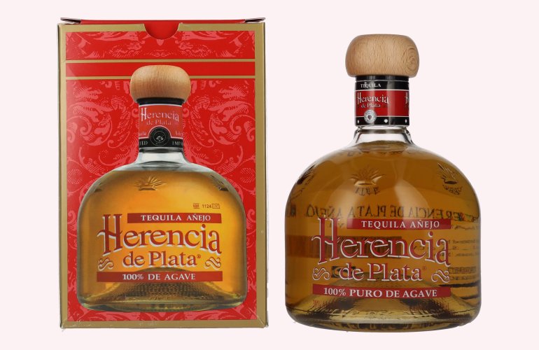 Herencia de Plata AÑEJO Tequila 100% Puro de Agave 38% Vol. 0,7l en boîte cadeau