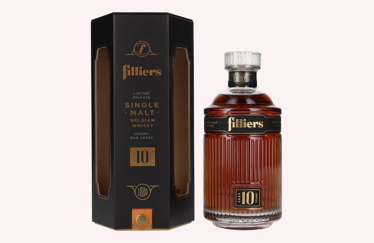 Filliers 10 Year Old Belgian Single Malt Whisky 43% Vol. 0,7l in geschenkverpakking