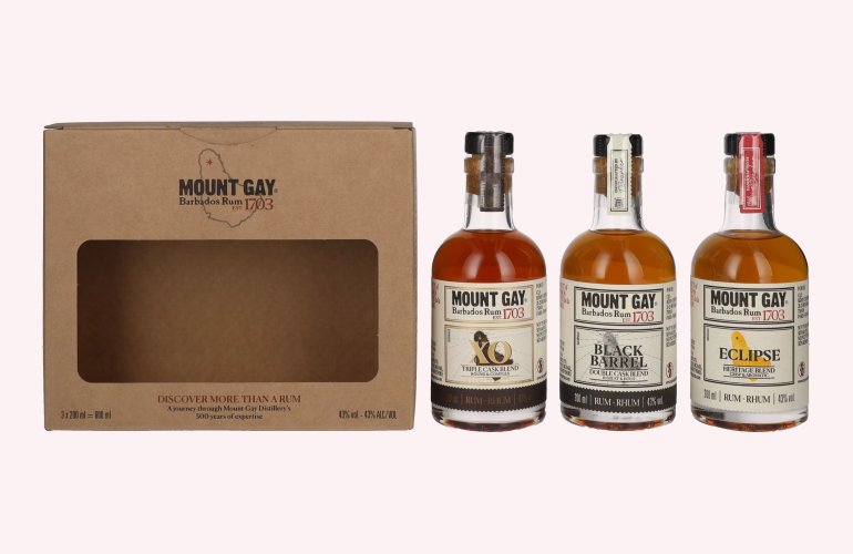 Mount Gay Barbados Rum Discovery Pack 43% Vol. 3x0,2l en boîte cadeau