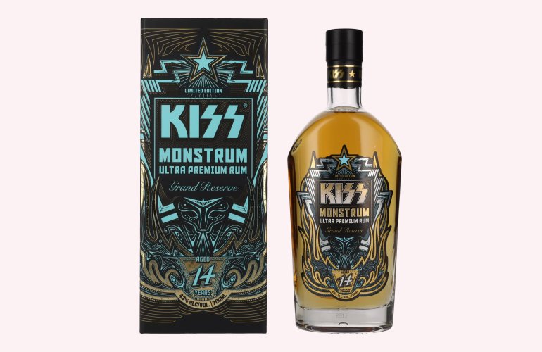 Kiss Monstrum 14 Years Old Ultra Premium Rum 43% Vol. 0,7l in geschenkverpakking