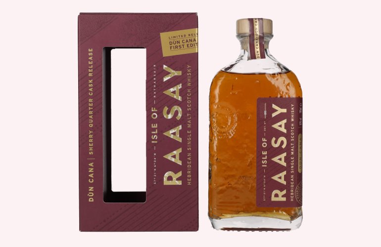 Isle of RAASAY Dùn Cana Sherry Quarter Cask Hebridean Single Malt 52% Vol. 0,7l en boîte cadeau