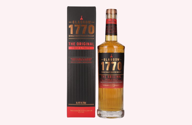 Glasgow 1770 THE ORIGINAL Single Malt Fresh & Fruity 46% Vol. 0,7l in geschenkverpakking