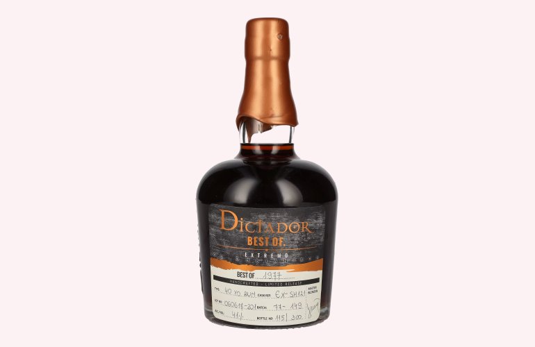 Dictador BEST OF 1977 EXTREMO Colombian Rum 40YO/060617EX-SH121 41% Vol. 0,7l