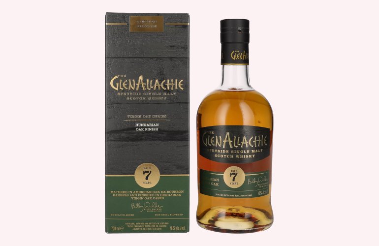 The GlenAllachie 7 Years Old HUNGARIAN VIRGIN OAK FINISH 48% Vol. 0,7l in geschenkverpakking