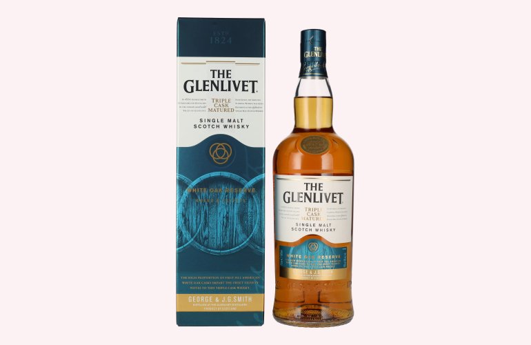 The Glenlivet WHITE OAK RESERVE Triple Cask Matured 40% Vol. 1l in geschenkverpakking