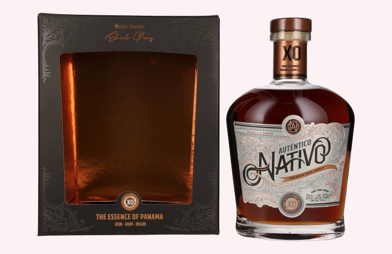 Auténtico Nativo XO Cognac Barrels Finish 43% Vol. 0,7l in Geschenkbox