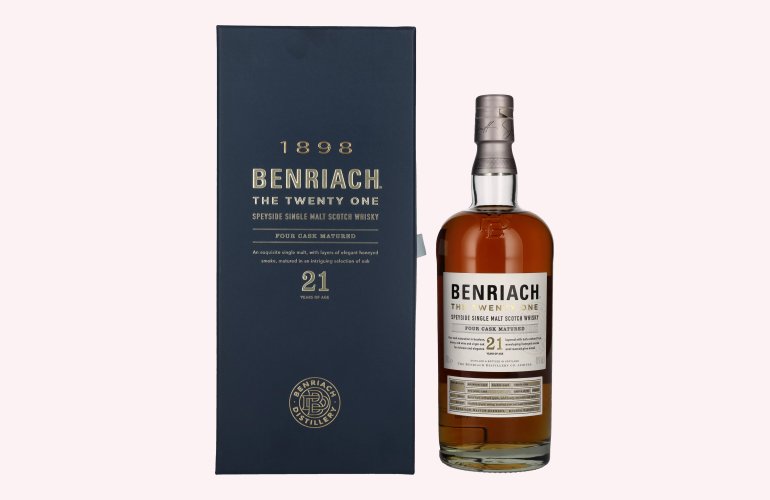 The BenRiach 21 Years Old Four-Cask Maturation 46% Vol. 0,7l in geschenkverpakking