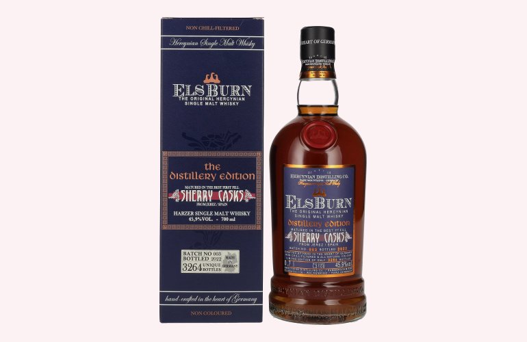 Elsburn THE DISTILLERY EDITION Sherry Casks Batch 003 45,9% Vol. 0,7l en boîte cadeau