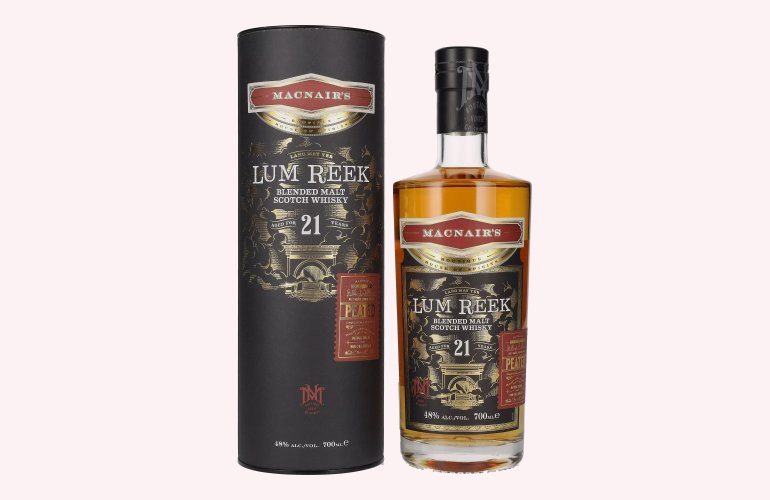 MacNair's Lum Reek 21 Years Old PEATED 48% Vol. 0,7l in geschenkverpakking