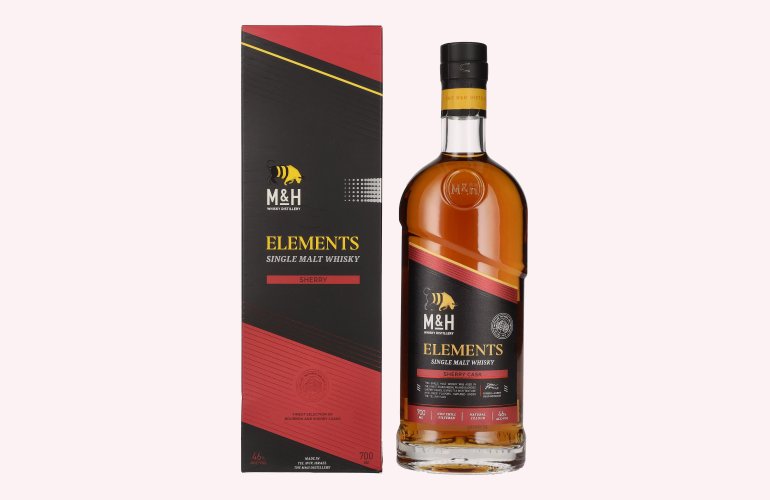 M&H ELEMENTS Sherry Cask Single Malt Whisky 46% Vol. 0,7l en boîte cadeau