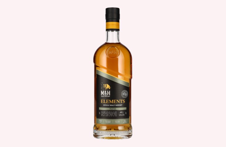 M&H ELEMENTS Peated Single Malt Whisky 46% Vol. 0,7l