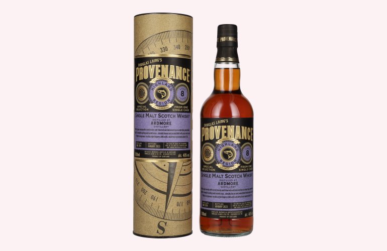 Douglas Laing PROVENANCE Ardmore 8 Years Old Single Cask Single Malt Scotch Whisky 2014 46% Vol. 0,7l in Geschenkbox