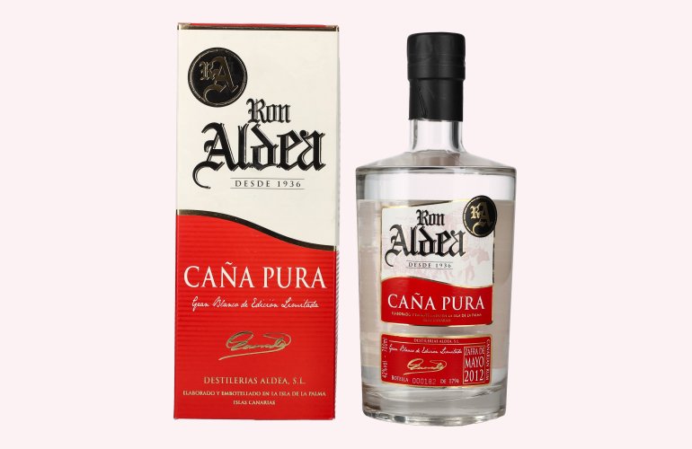 Ron Aldea CAÑA PURA Gran Blanco de Edición Limitada 42% Vol. 0,7l en boîte cadeau