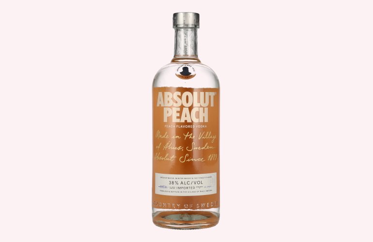 Absolut Peach Flavored Vodka 38% Vol. 1l