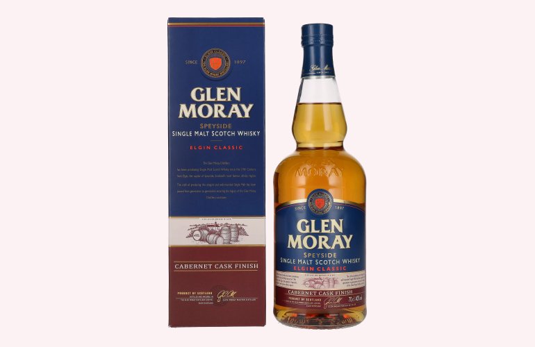 Glen Moray Elgin Classic Cabernet Cask Finish 40% Vol. 0,7l in geschenkverpakking