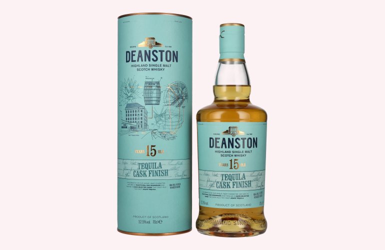 Deanston 15 Years Old Highland Single Malt Tequila Cask Finish 52,5% Vol. 0,7l en boîte cadeau