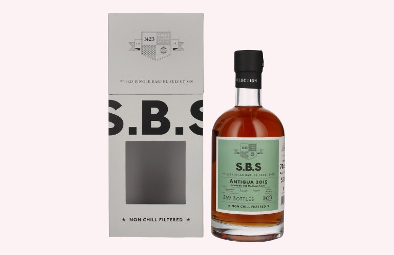 1423 S.B.S ANTIGUA Bourbon and Marsala Cask 2015 55% Vol. 0,7l en boîte cadeau