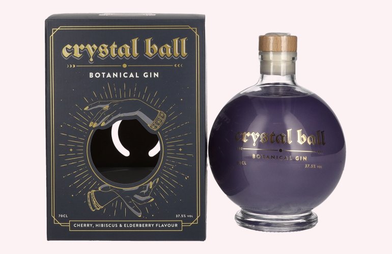 Crystal Ball Shimmer Gin 37,5% Vol. 0,7l in geschenkverpakking met LED Lichtsticker