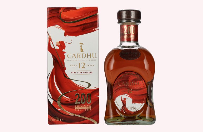 Cardhu 12 Years Old 200th Anniversary Wine Cask Limited Edition 40% Vol. 0,7l in Giftbox