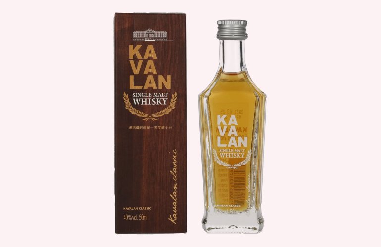 Kavalan Classic Single Malt Whisky 40% Vol. 0,05l in geschenkverpakking