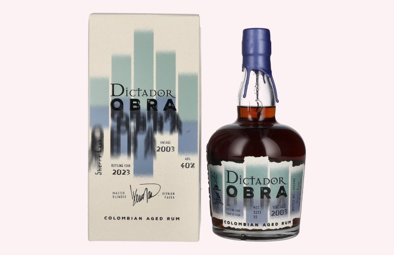 Dictador OBRA VINTAGE 20 Years Old SHERRY CASK Rum 2003 40% Vol. 0,7l en boîte cadeau