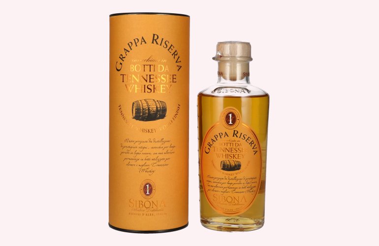 Sibona GRAPPA RISERVA botti da TENNESSEE WHISKEY 40% Vol. 0,5l in geschenkverpakking