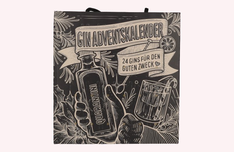 Quarantini Social Gin Adventskalender 42% Vol. 24x0,02l en boîte cadeau