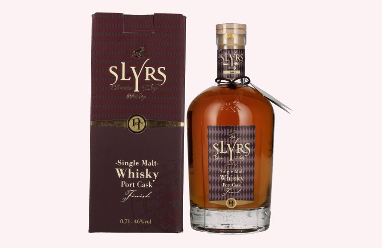 Slyrs Single Malt Whisky Port Faß Finish 46% Vol. 0,7l in geschenkverpakking