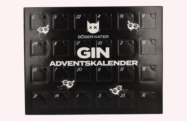 BÖSER KATER Gin Adventskalender 40% Vol. 24x0,025l