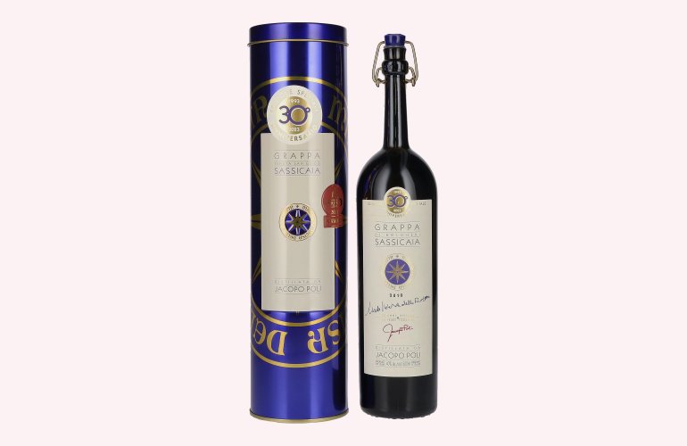 Grappa di Bolgheri Sassicaia Poli 2018 40% Vol. 0,5l in Tinbox