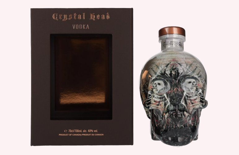 Crystal Head Vodka John Alexander Artist Series 40% Vol. 0,7l in geschenkverpakking