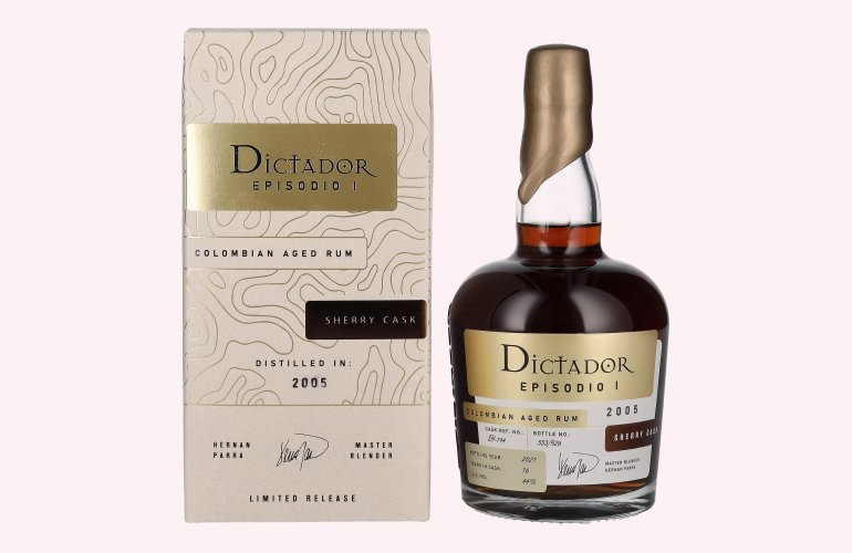 Dictador EPISODIO I 16 Years Old SHERRY CASK Rum 2005 44% Vol. 0,7l en boîte cadeau