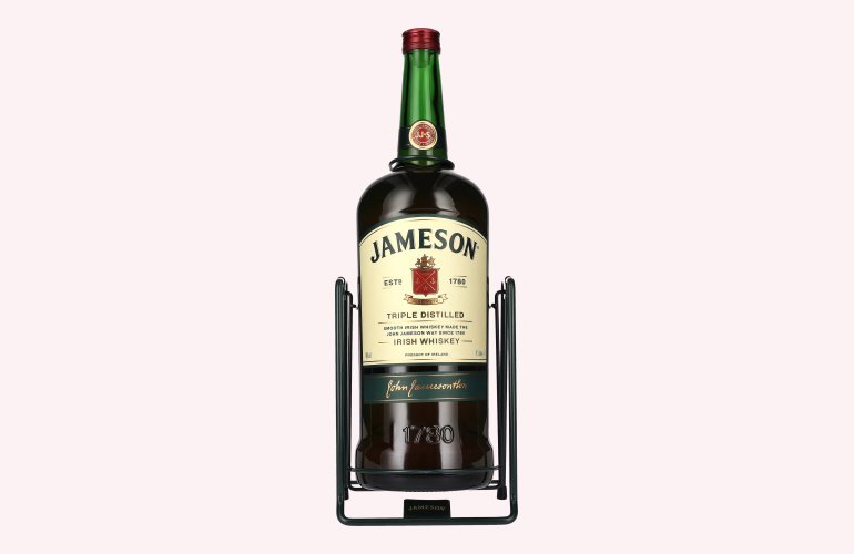 Jameson Triple Distilled Irish Whiskey 40% Vol. 4,5l met Schwenkständer