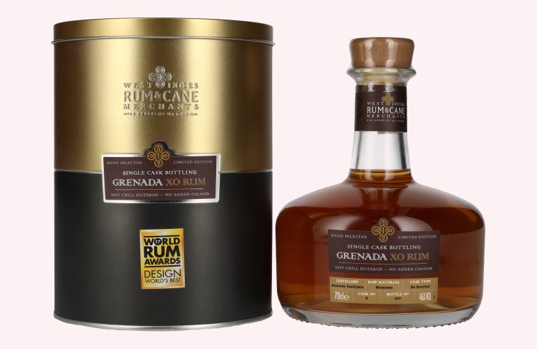 Rum & Cane GRENADA XO Single Cask Rum 46% Vol. 0,7l in Tinbox