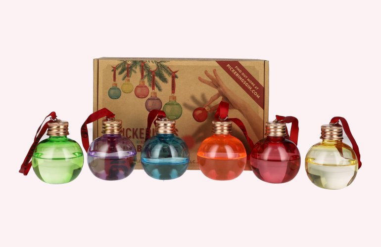 Pickering's Christmas Gin Baubles 42% Vol. 6x0,05l en boîte cadeau