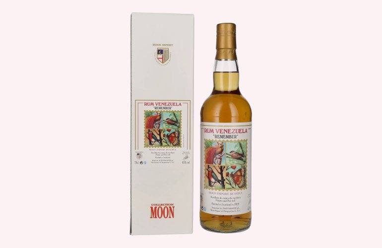 Moon Import Reserve REMEMBER Rum Venezuela Patent and Pot Still 2022 45% Vol. 0,7l en boîte cadeau